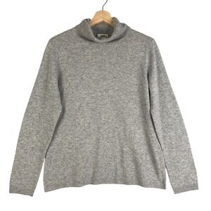 Neiman Marcus sweater women's Gray Size L 100% cashmere Turtleneck Long sleeve